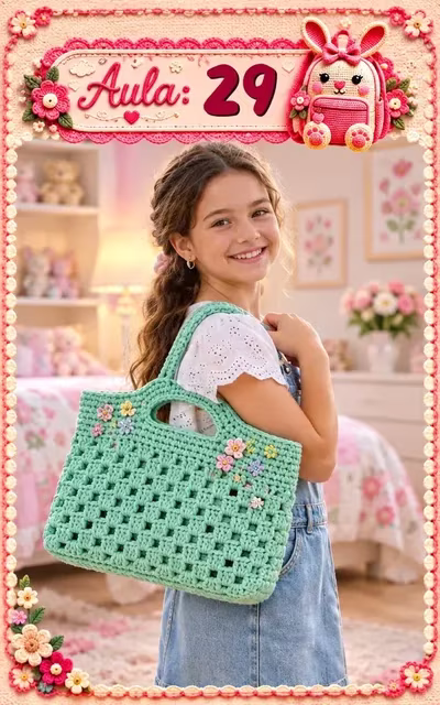 Aula 29 — bolsa infantil de crochê