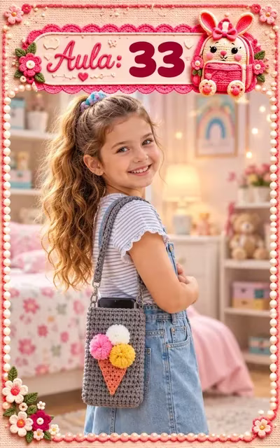 Aula 33 — bolsa infantil de crochê