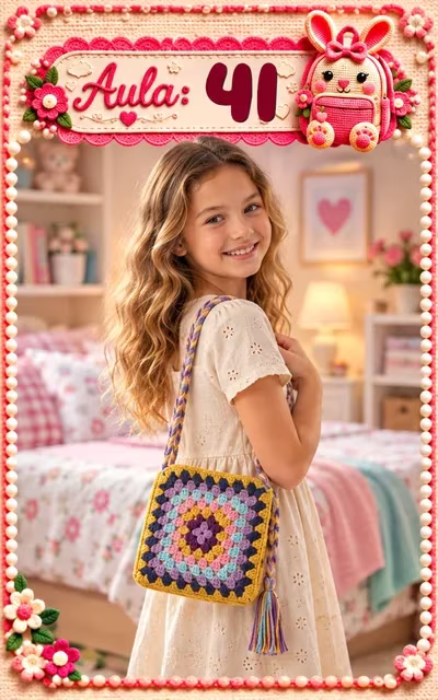 Aula 41 — bolsa infantil de crochê