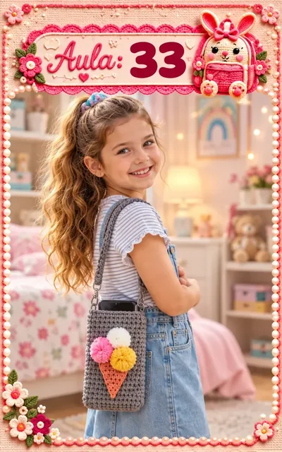 Aula 33 — bolsa infantil de crochê
