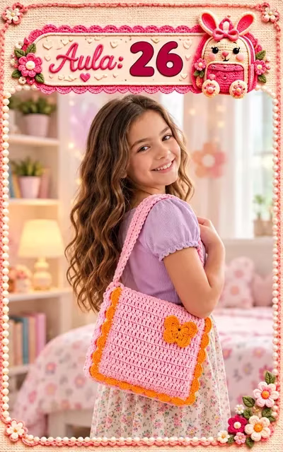 Aula 26 — bolsa infantil de crochê