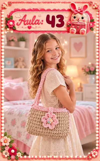 Aula 43 — bolsa infantil de crochê