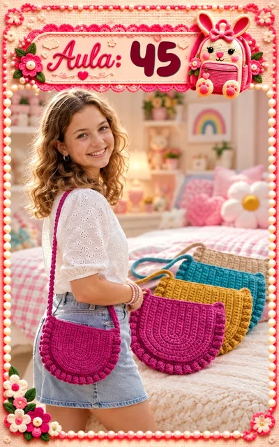 Aula 45 — bolsa infantil de crochê